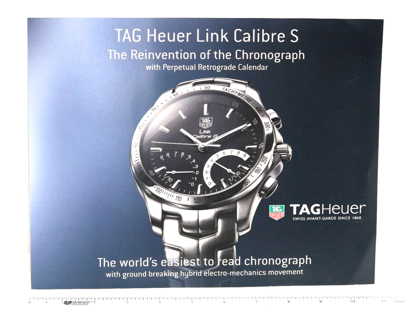 Vintage TAG Heuer Link Calibre S Technical Dealer Display Card – Large – NOS