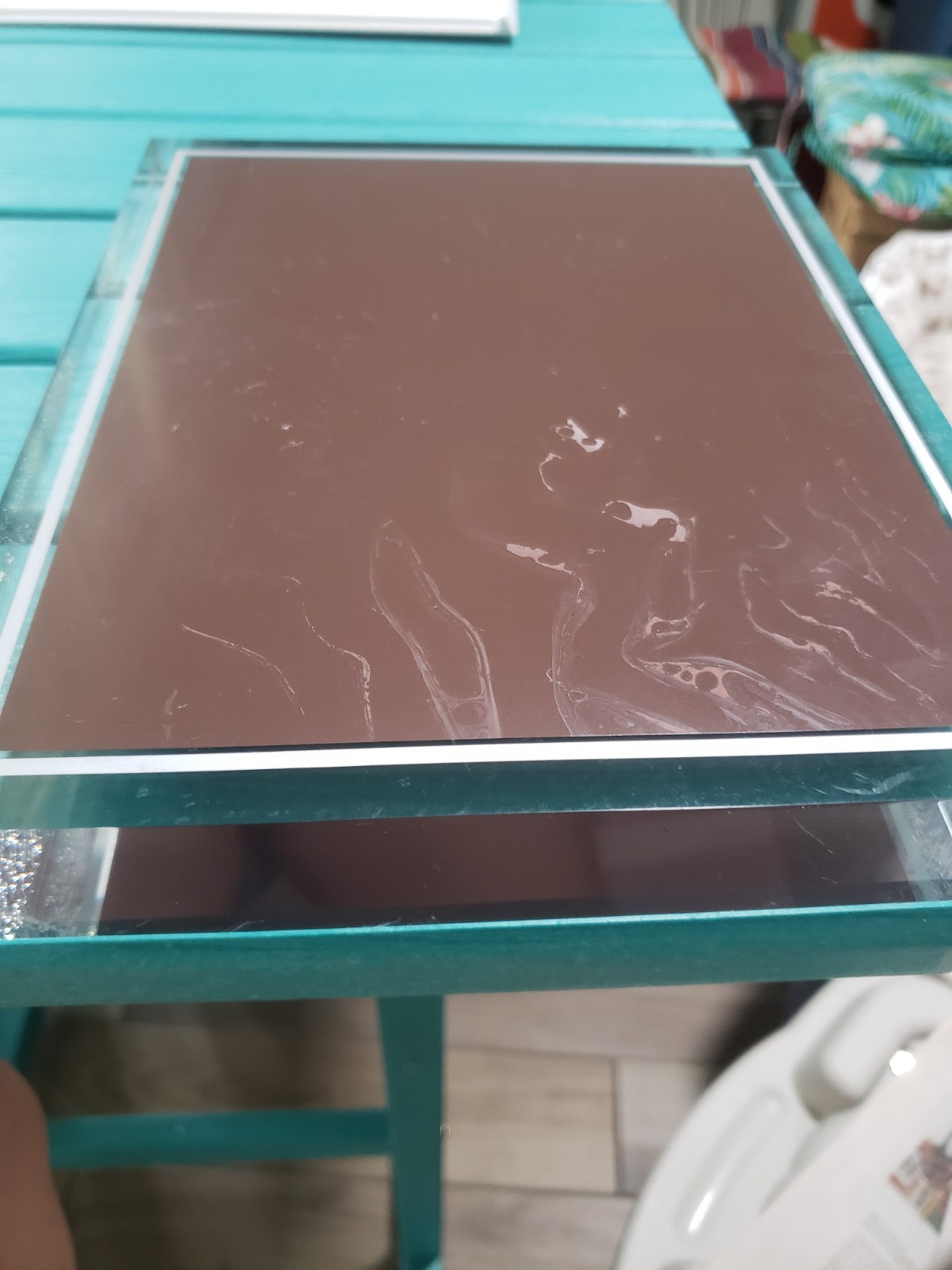 PETER MILLAR Lucite Store Advertising Countertop Display Sign Plaque 10x8x1 3/8
