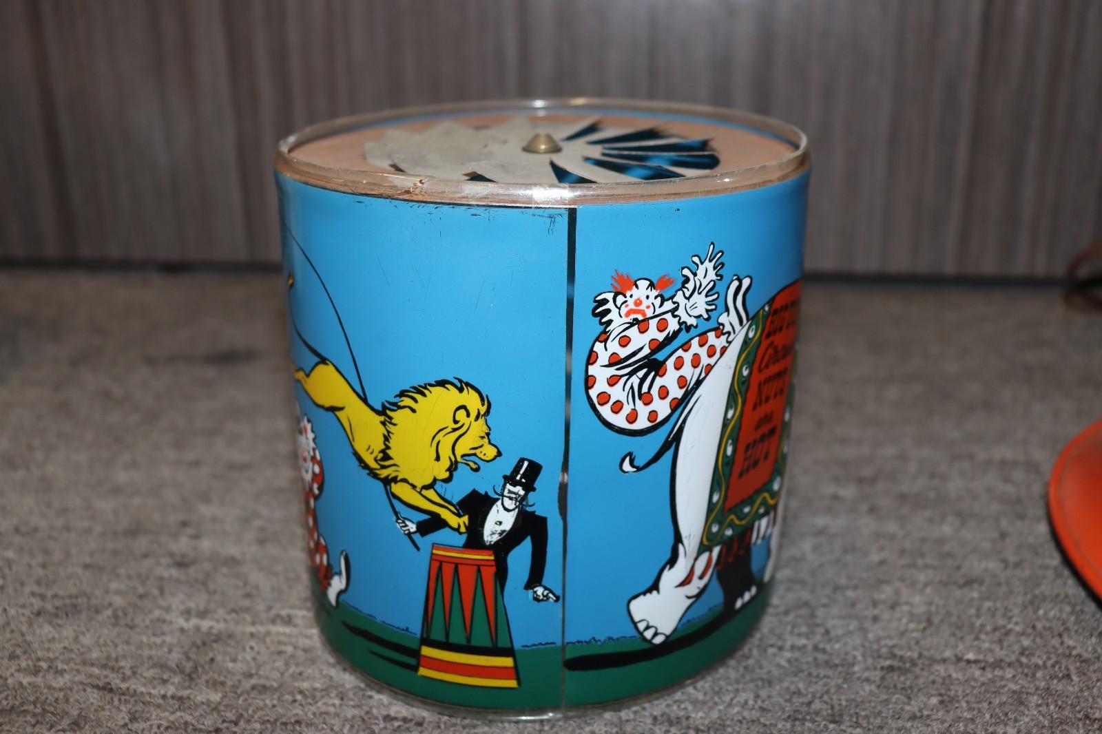 1940s–1950s Big Top Circus Nuts Countertop Warmer Advertising Display Clown