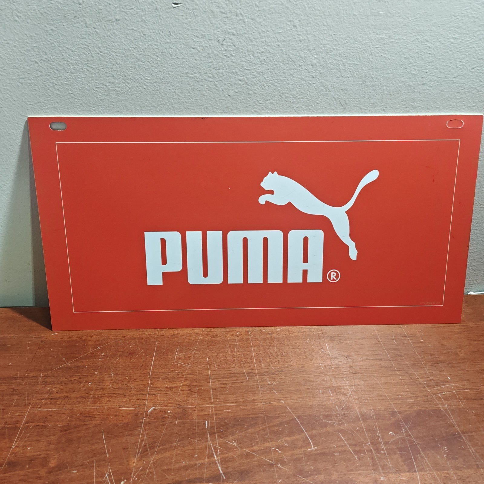 PUMA Shoe Store Retail Wall Hanging Sign Display Red 20×10