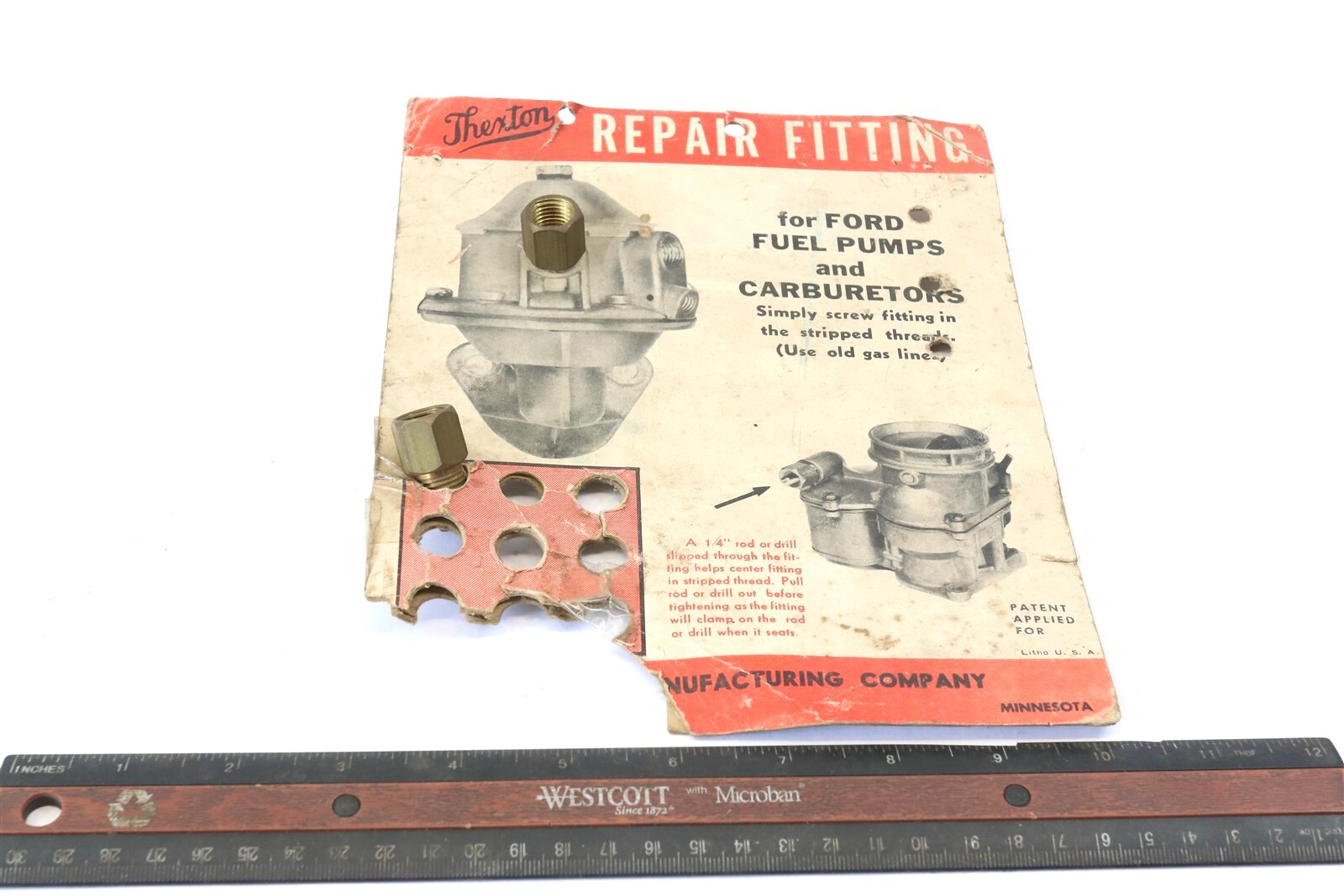 VINTAGE THEXTON REPAIR FITTINGS SHOP SERVICE STATIONN COUNTER TOP DISPLAY USED