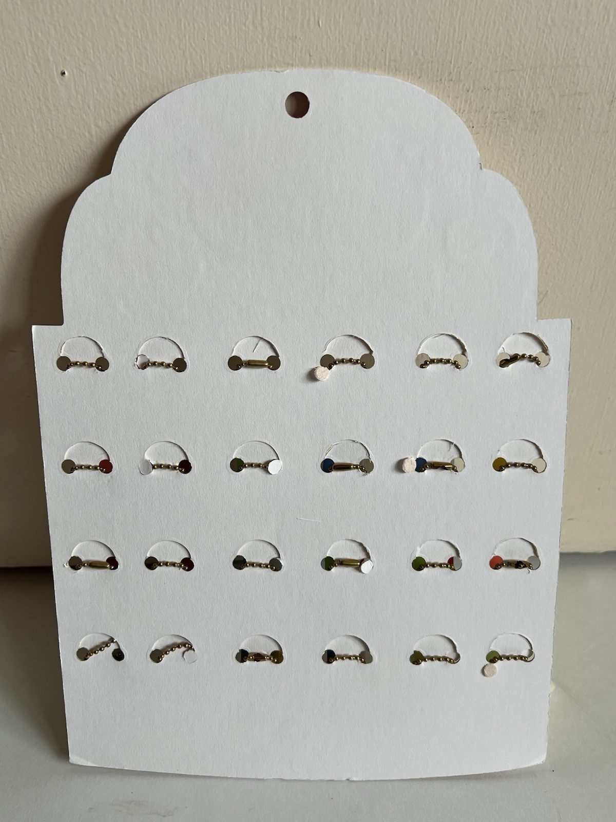 Vtg Lucky Charm Key Chain Mark Brand Plastic Whistles Original Display of 24