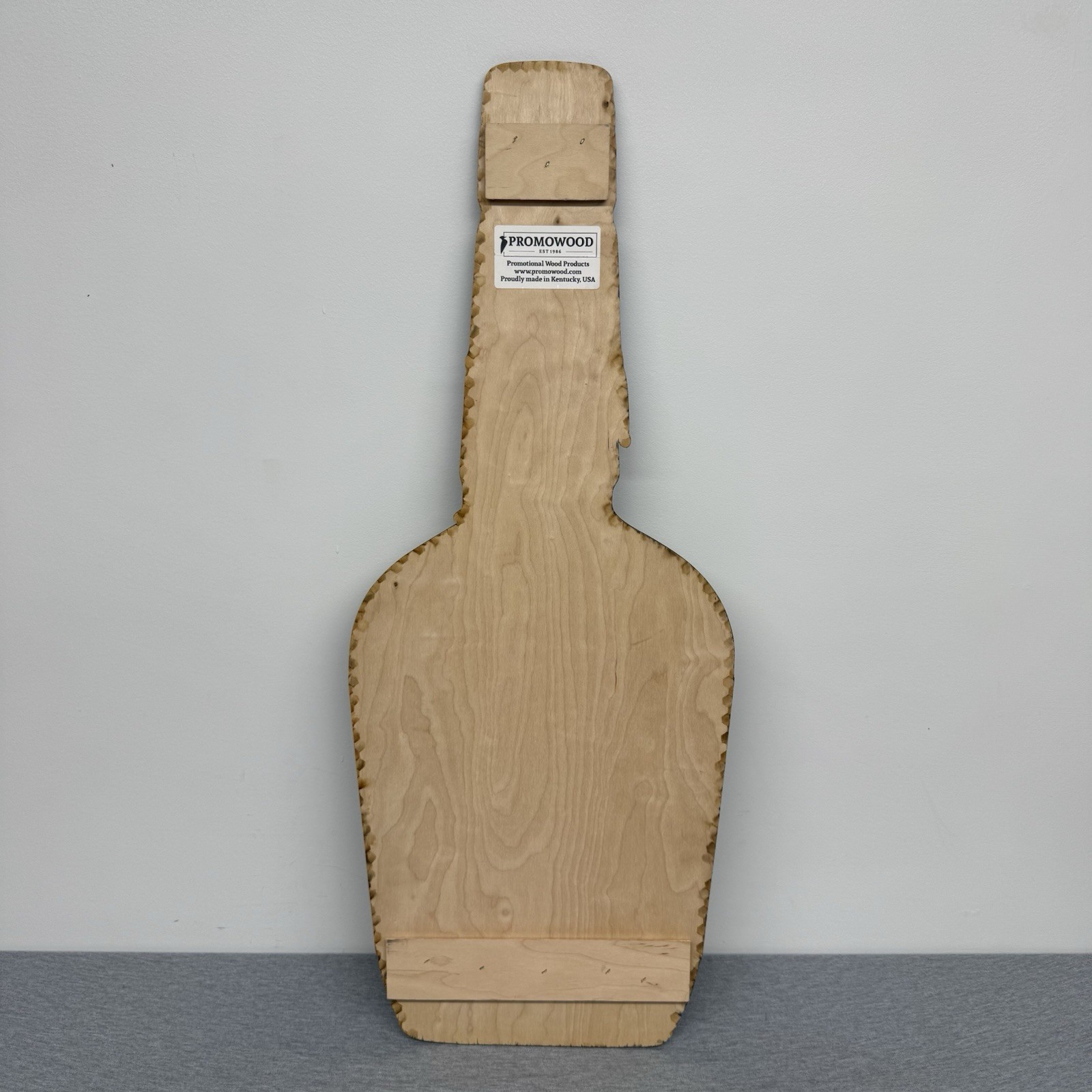 Makers Mark Bill Samuels Jr. Autographed Wood Bottle Wall Display GO K.U.