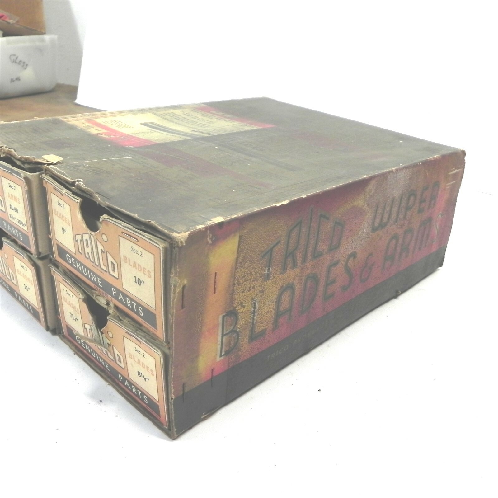 VINTAGE 1930S 1940S TRICO WIPER DISPLAY CARDBOARD BOX NO PARTS 13″ x 5″ x 9 1/2″