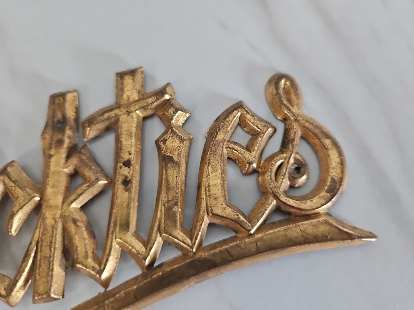 Vintage Light Weight Metal “Neckties” Sign Store Display Patina