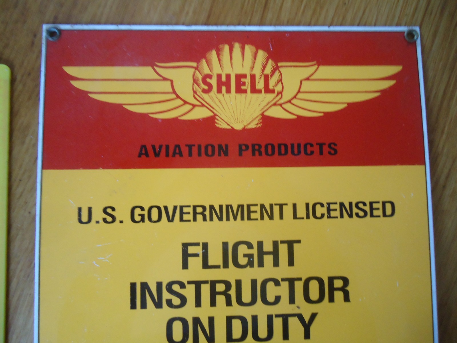 SHELL AVIATION PRODUCTS BOING F3B-1 PLANE PLANE PLANE OIL ENAMEL PLAQUE