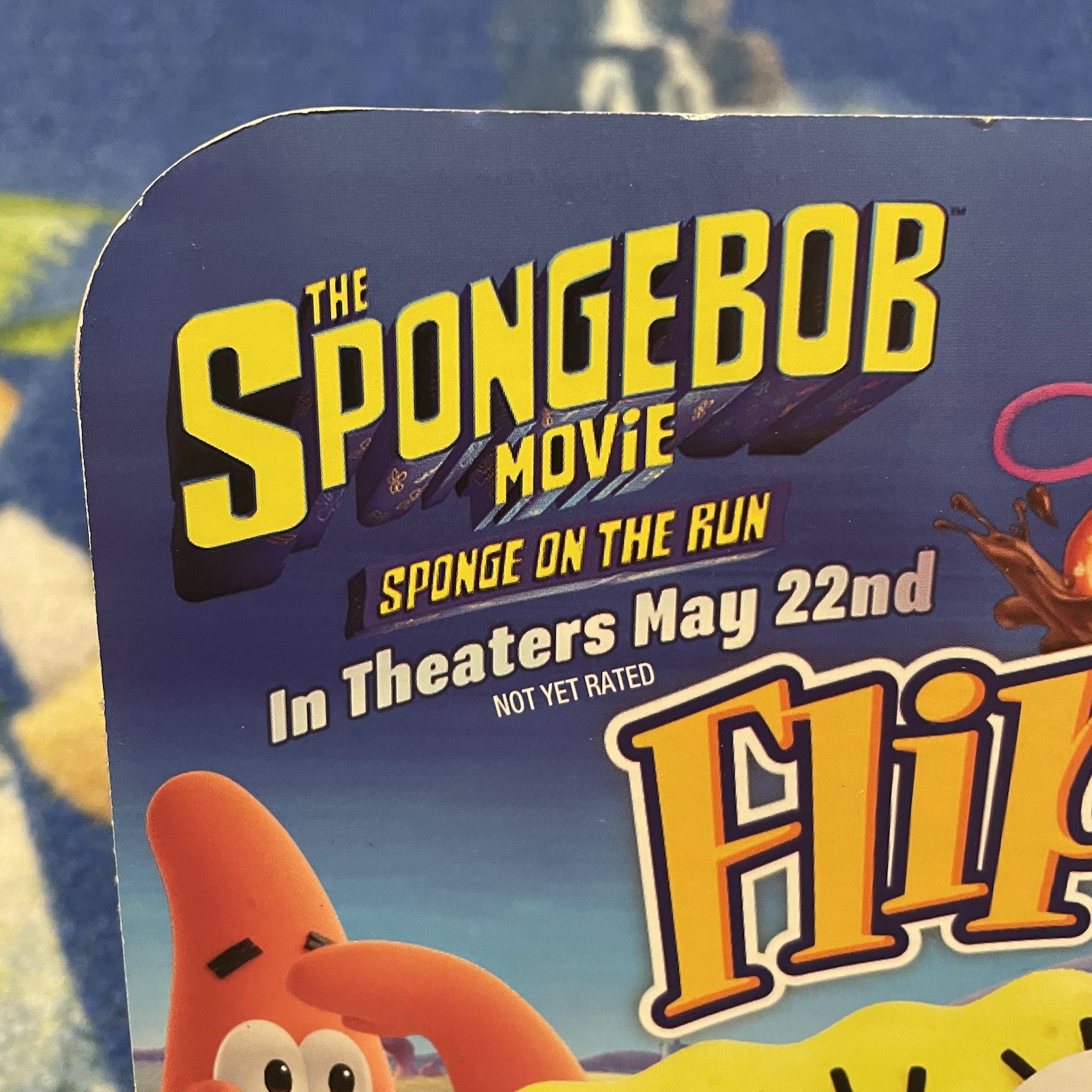 The SpongeBob Movie Sponge On The Run Flipz Store Display Promo 2020 Rare