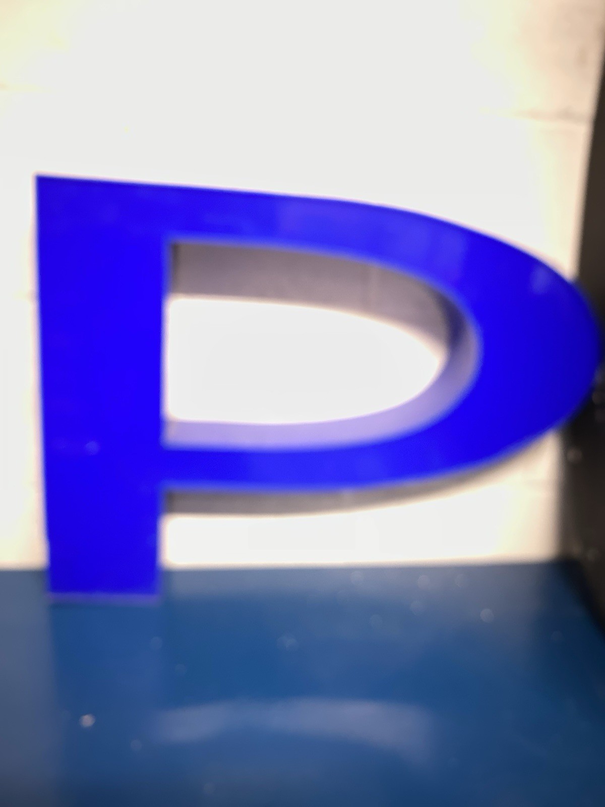 Letter P Ex Sign (Peugeot) Blue