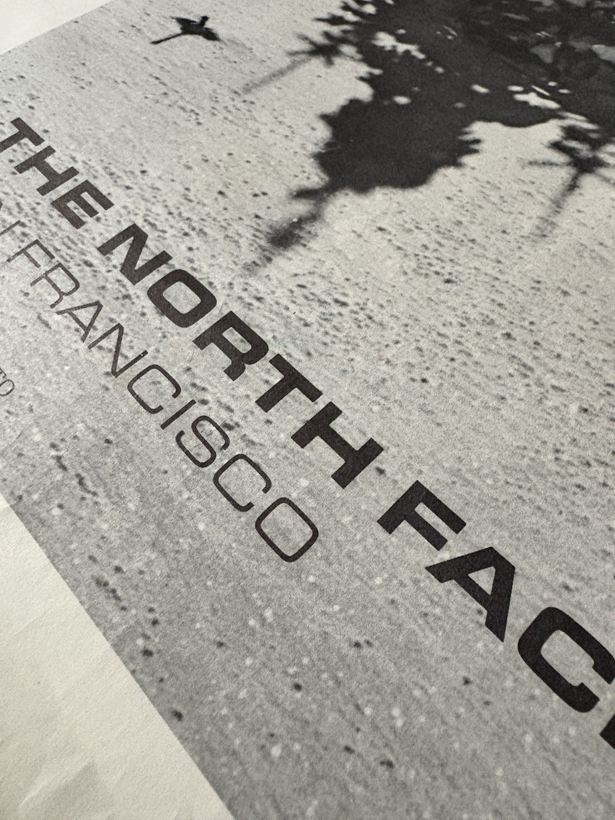 Vintage The North Face Ski Shops Poster Advertising Sign Black And White Litho