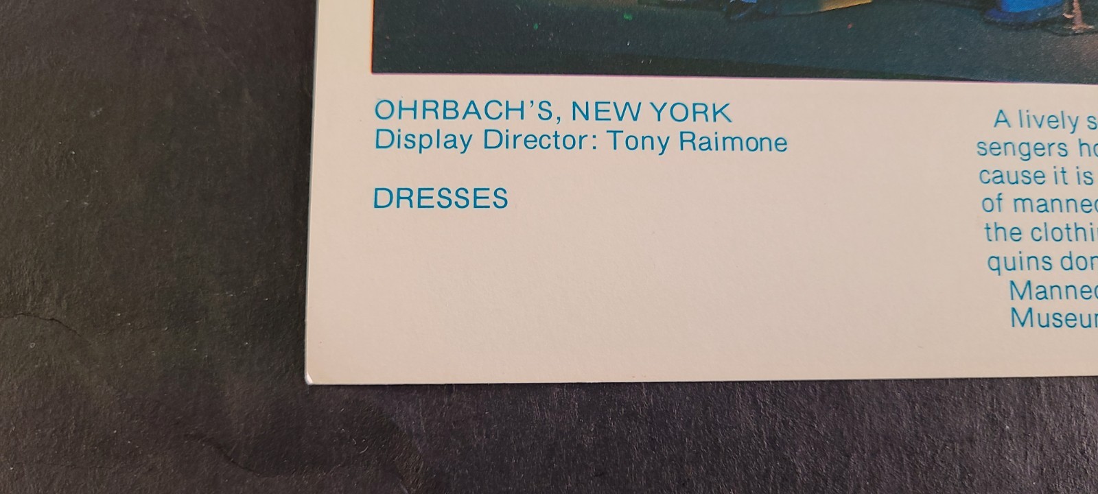 1978 OHRBACH’S, NY WINDOW DISPLAY PHOTO PRINT GOING GOING GAUZE