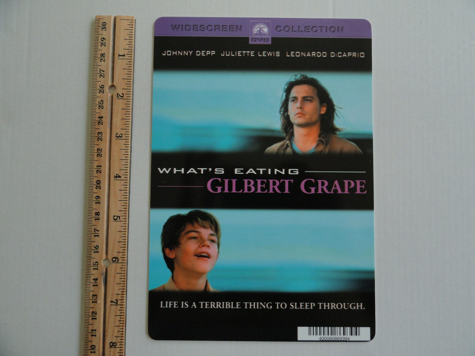 WHAT’S EATING GILBERT GRAPE – BLOCKBUSTER VIDEO BACKER CARD 5″X8″ –NO MOVIE