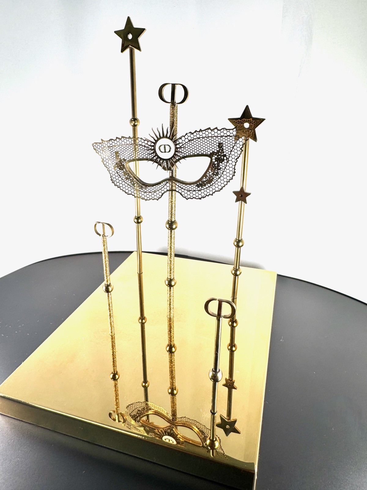 Christian Dior 2024 Christmas Shop Window Display – Mask with Stars Gold Rare!!!