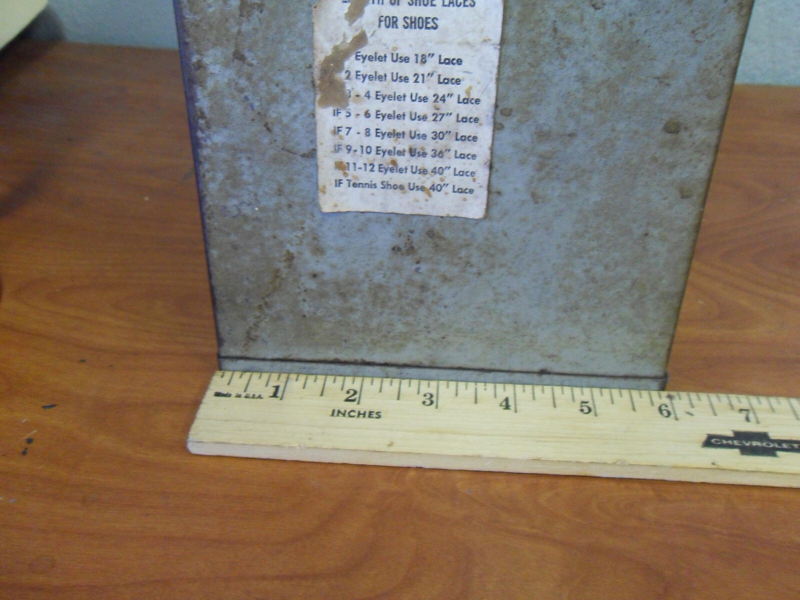 VTG Antique Old Hickory Shoe Laces Store Display Cabinet 14 LACES + 11 OTHER