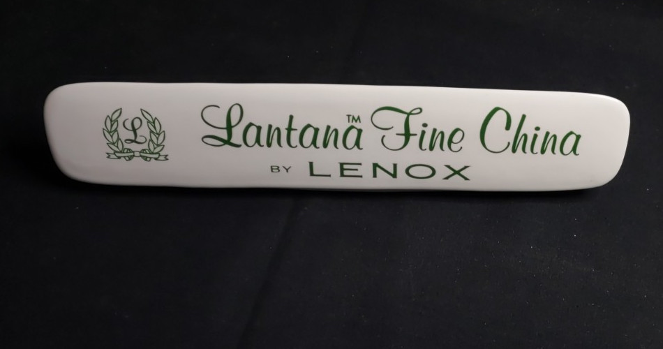 Old Advertising Store Dealer Display Sitting Sign Lantana Fine China By Lenox
