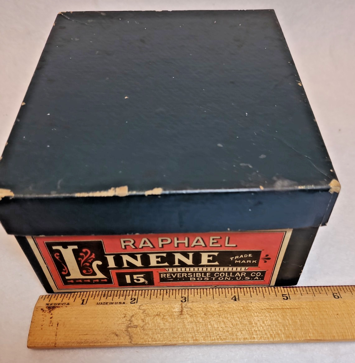 Antique Raphael Linene Reversible Collar Co Box Only Vintage Boston MA Size 15