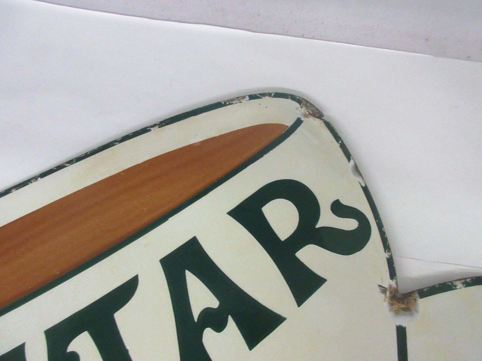 VINTAGE ADVERTISING NECTAR TEA PORCELAIN SIGN VERY RARE STORE DISPLAY M-350