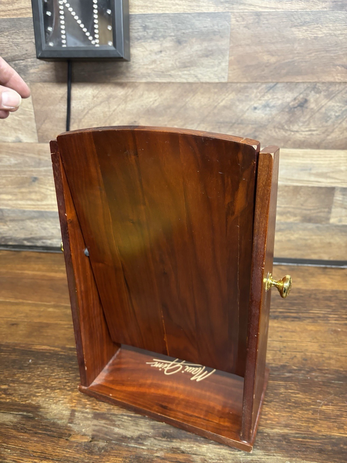 Maui Jim Countertop Wood Mirror Rare Store Marketing 14″ tall