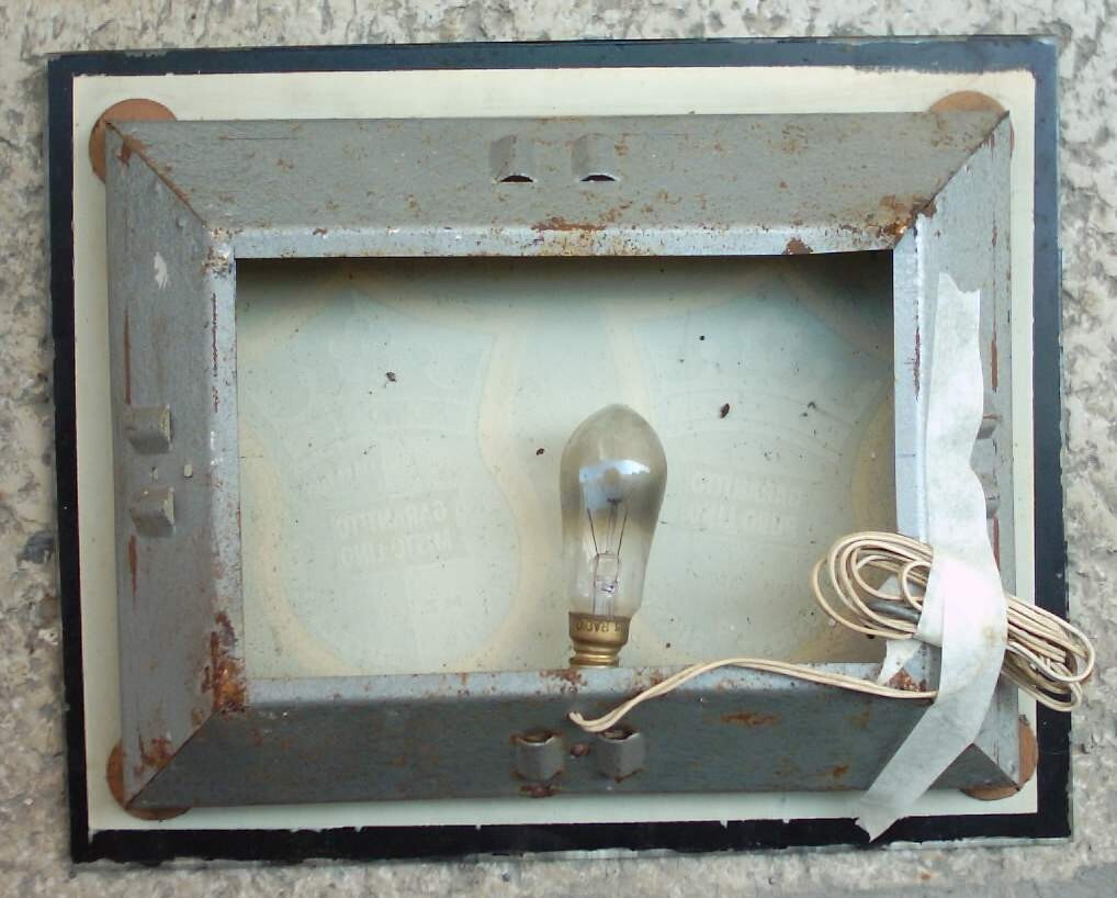 FASHION-FABRICS-LINEN-PROTECTION MARKS-RARE ADVERTISING SIGN-LIGHT MIRROR