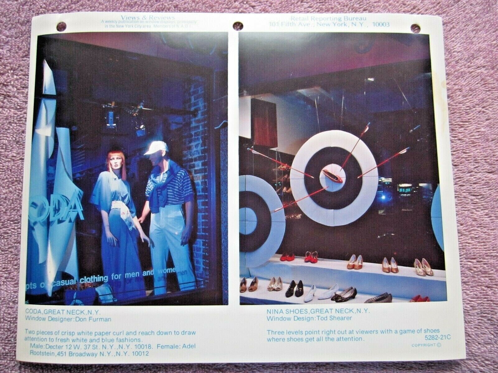 1982 CODA & NINA SHOES,GREAT NECK, NY STORE WINDOW DISPLAY PHOTOGRAPH PRINT #364