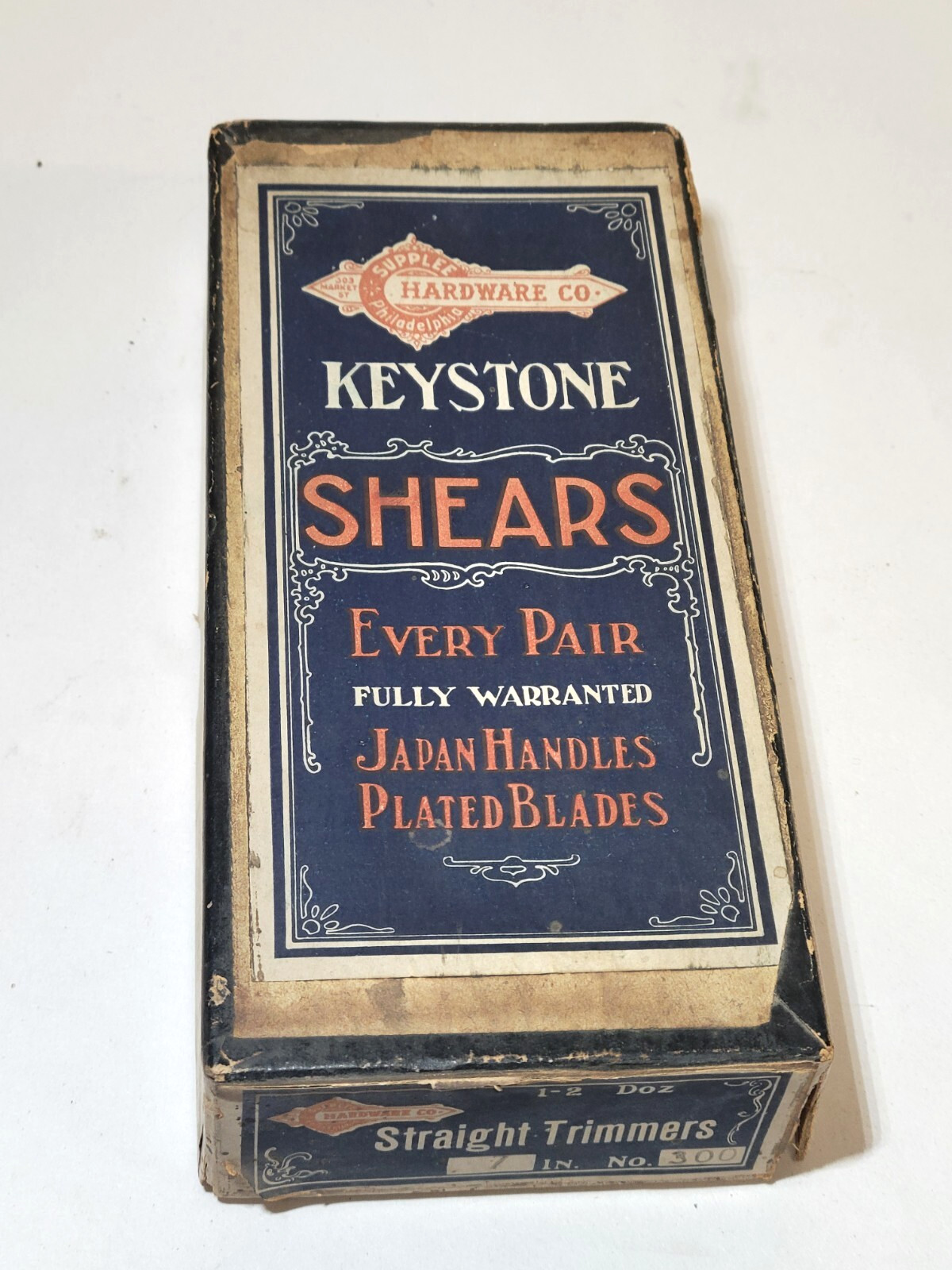 1880s Scissors Shears Store Box Keystone Suplee Hardware Philadelphia PA Antique