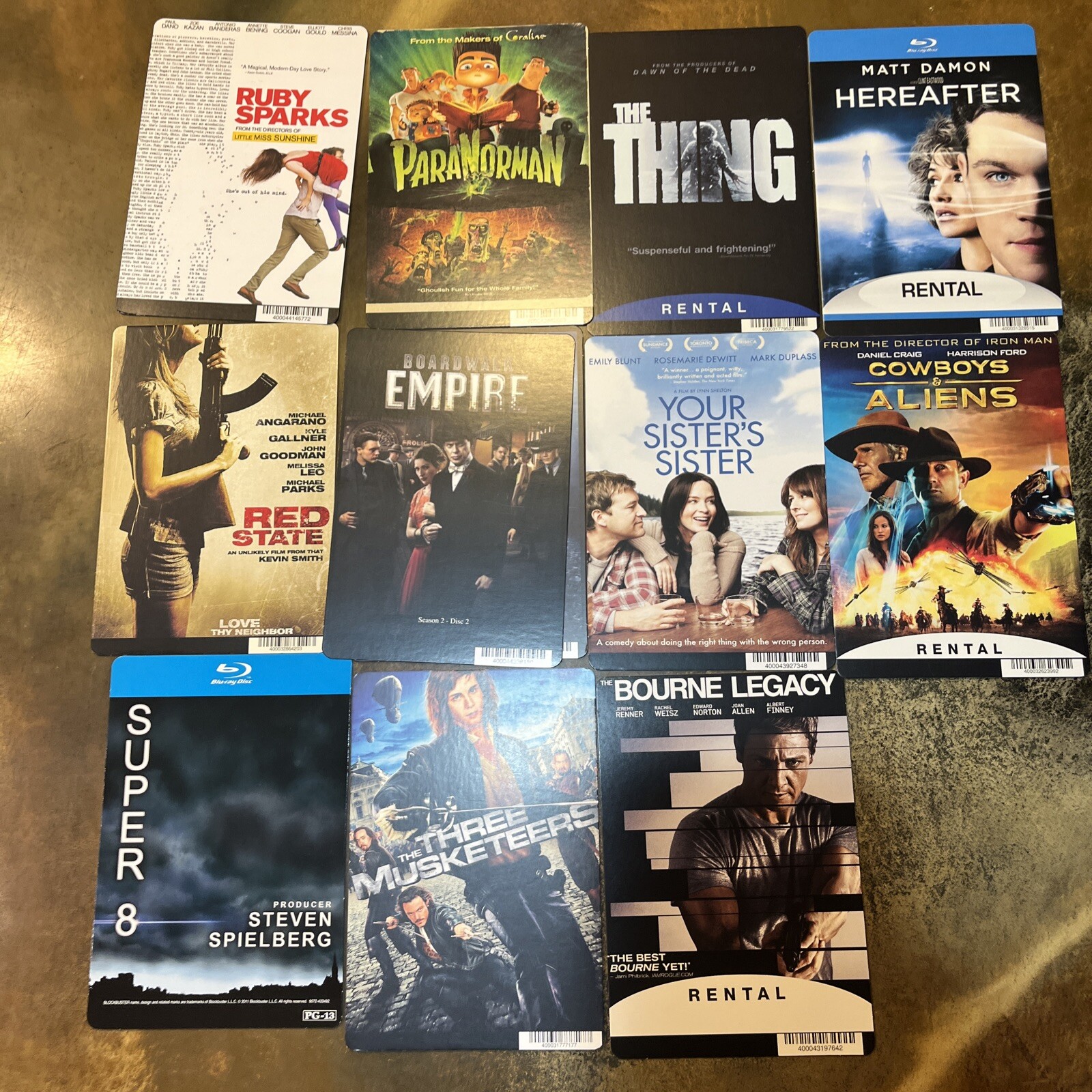 42 BLOCKBUSTER VIDEO SHELF BACKER CARDS. Vintage. Rare!!