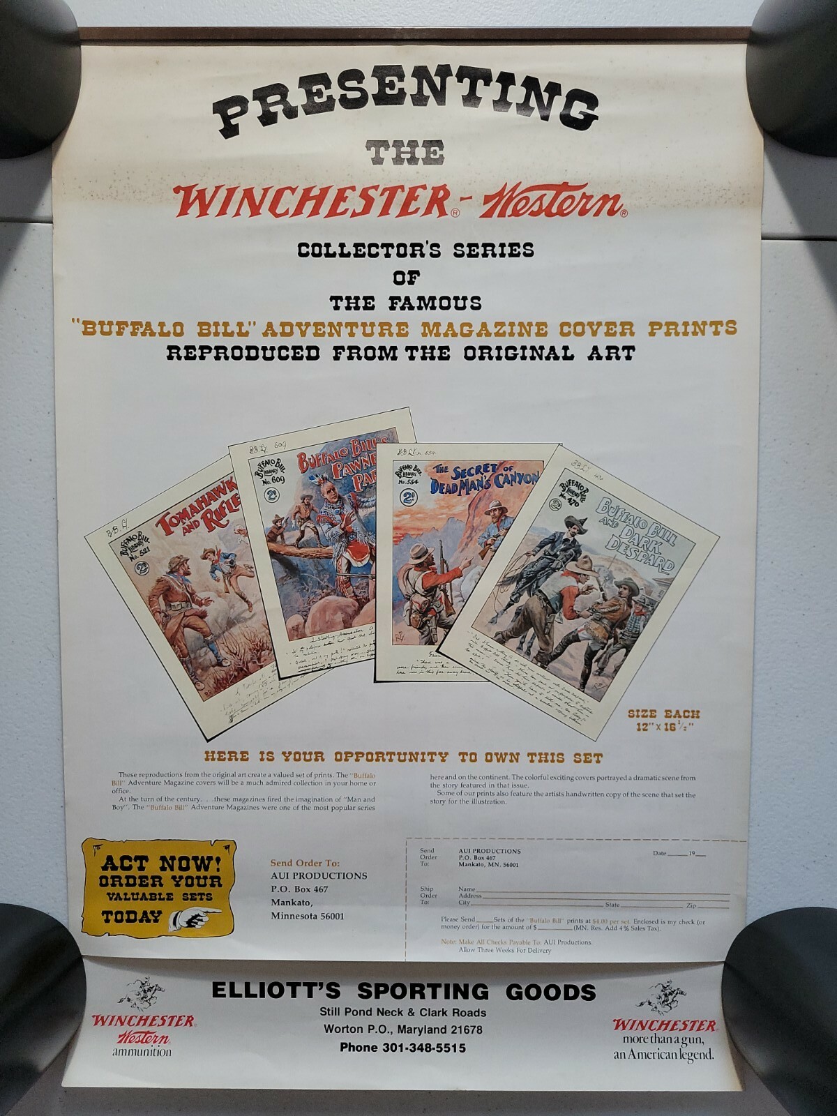 Vintage Winchester Western Collection of Buffalo Bill’s Adventures Calender