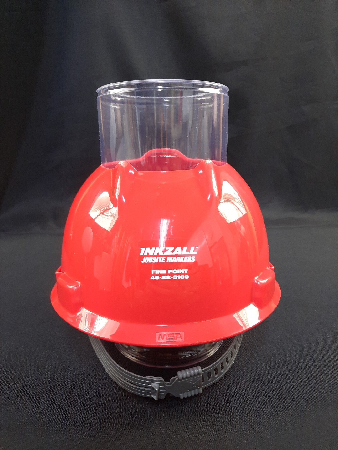 HTF Milwaukee Tools Advertisement Red Hard Hat Inkzall Pen Counter Display Only