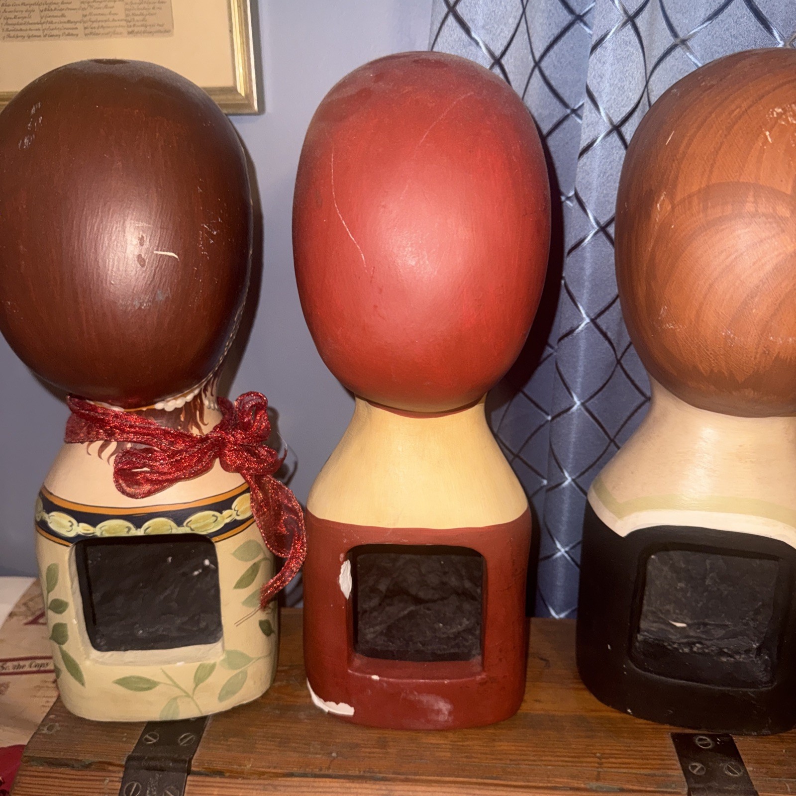 Vintage Millinery Plaster Heads Anique, Rosa, & Mme De Chelles Hat/wig Display