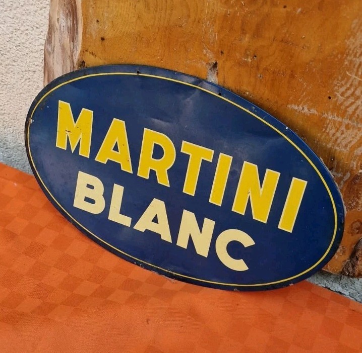 Martini Blanc Tin Table Sign