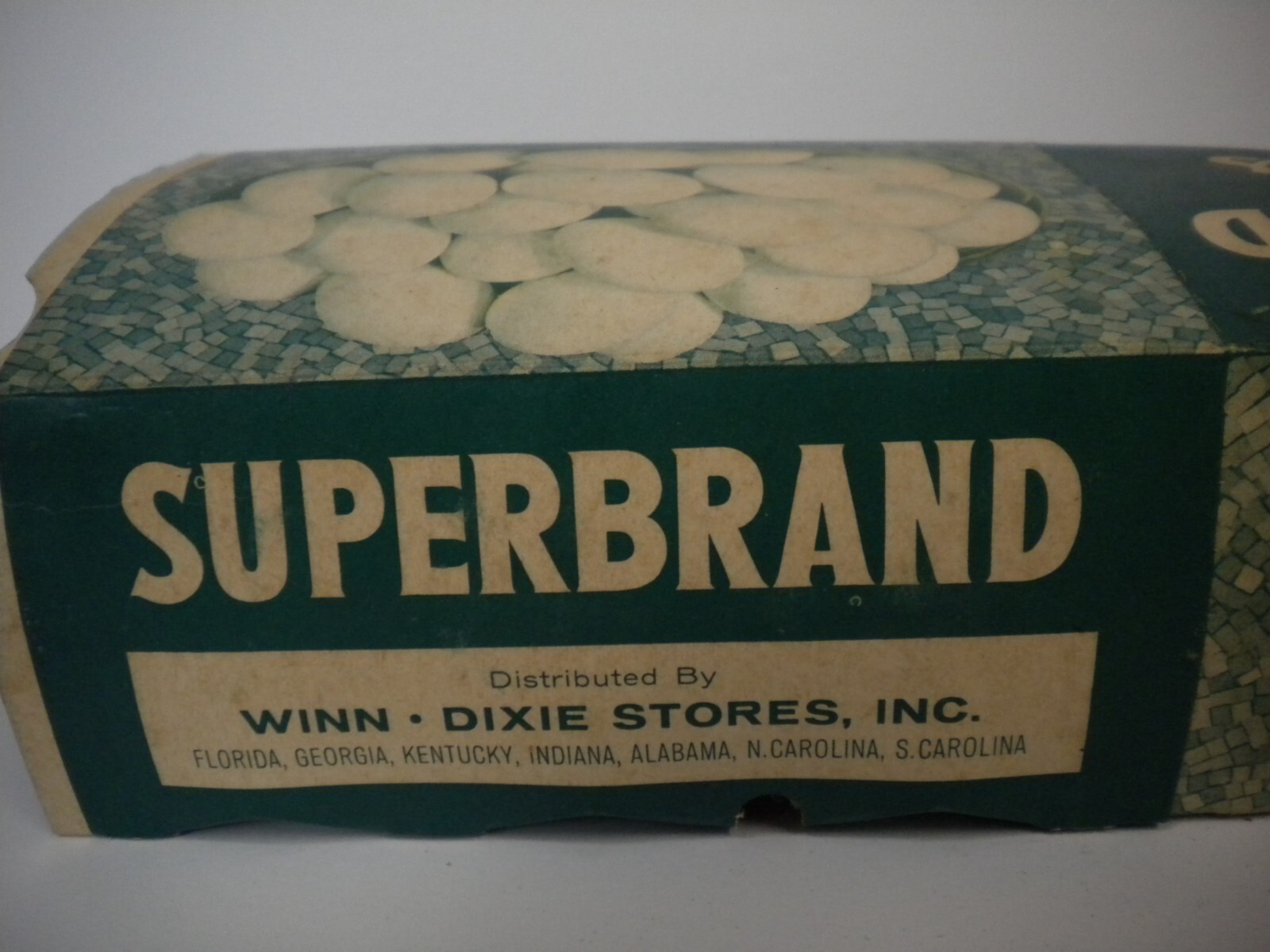 VTG Winn Dixie Superbrand Eggs Cardboard Carton Grocery Advertising Prop Display