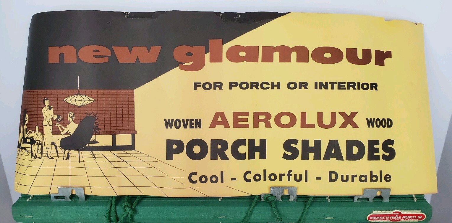 Vintage Aerolux Porch Shade Blinds Dealer Display Kit Salesman Sample In Box