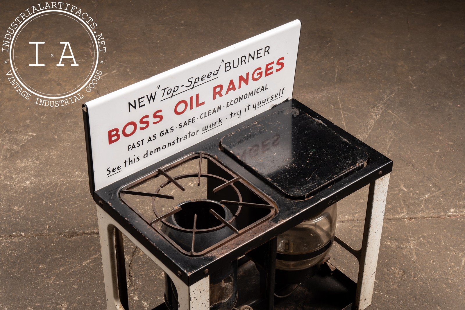 Vintage “Boss” Oil Ranges In-Store Point-of-Sale Display