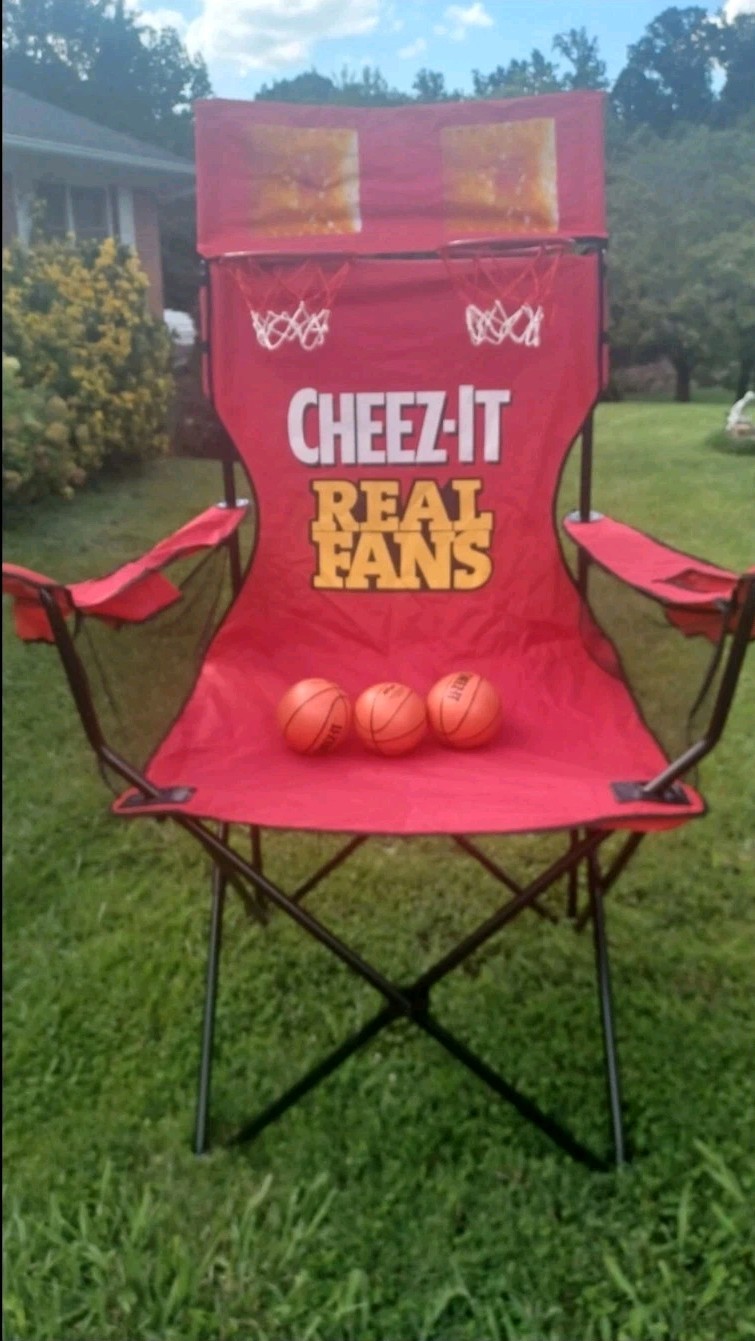 New 2022 KELLOGGS CHEESE IT 8FT TALL Store Display CHAIR BASKETBALL Hoop READ