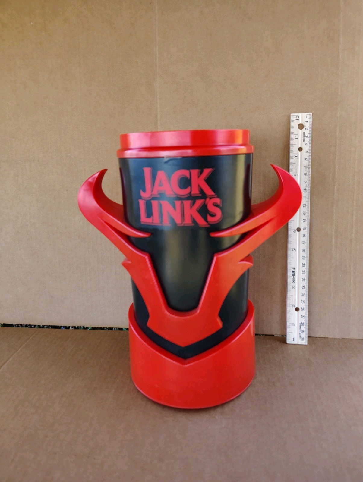 Jack Links Store Display Mug/Cup, Red And Black Bull Horns