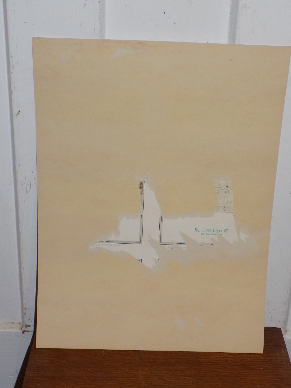 Vintage Men’s Cardboard Fashion Store Display Sign