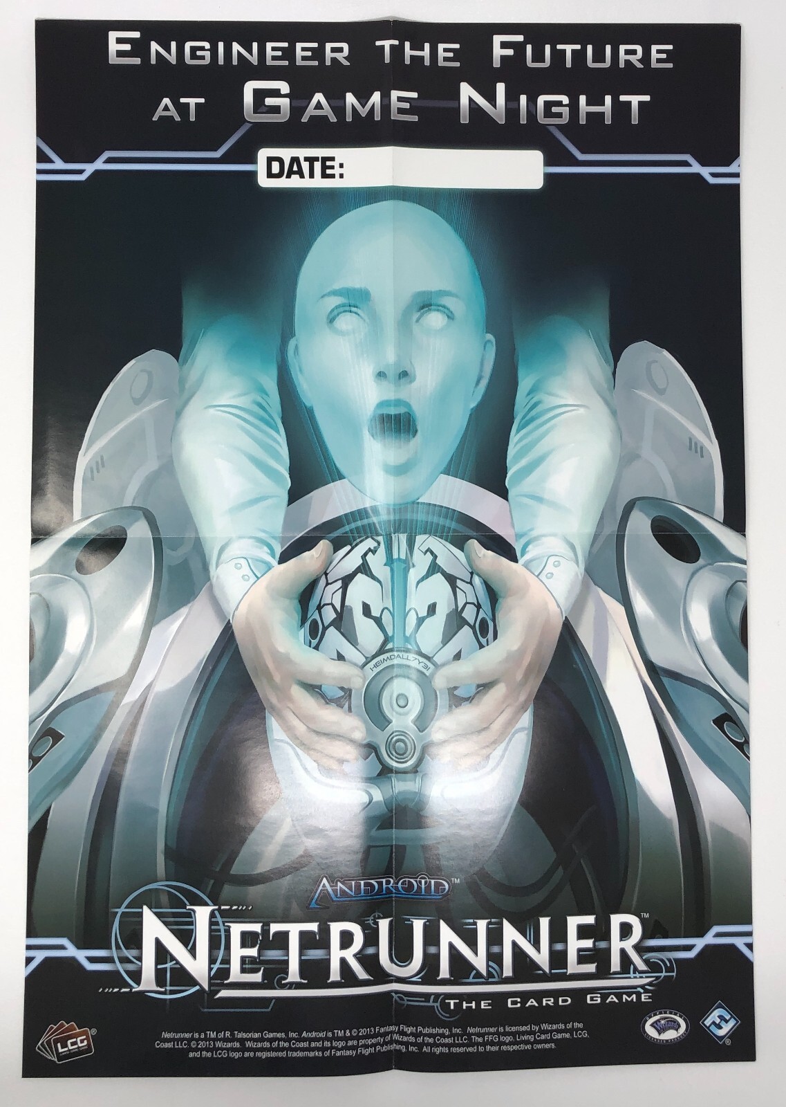 Android Netrunner Promo Poster (Haas-Bioroid Heimdall) 13.5″ x 19.5″ Cyberpunk