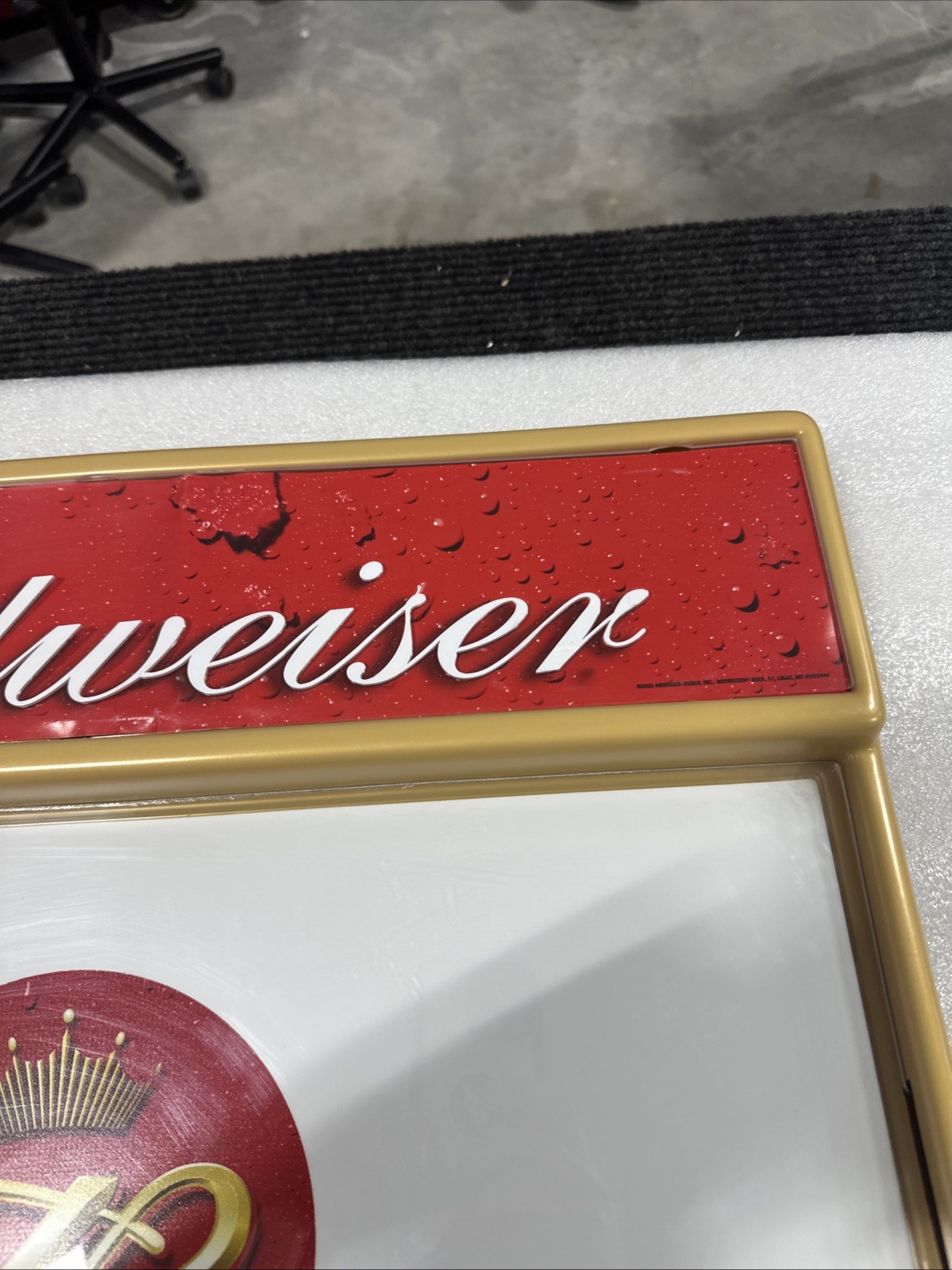 Vintage Budweiser Advertisement Menu Advertising Sing Signage Plastic