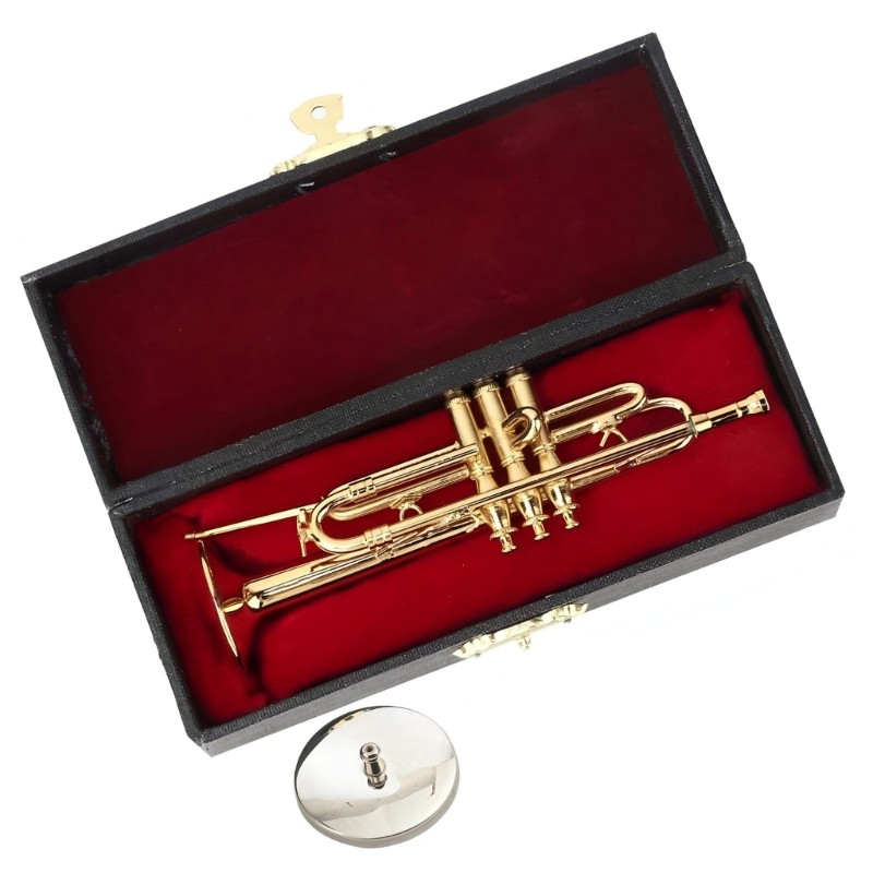 Miniature Musical Instrument Altos Saxophone Brass Gold Plated Display Ornaments