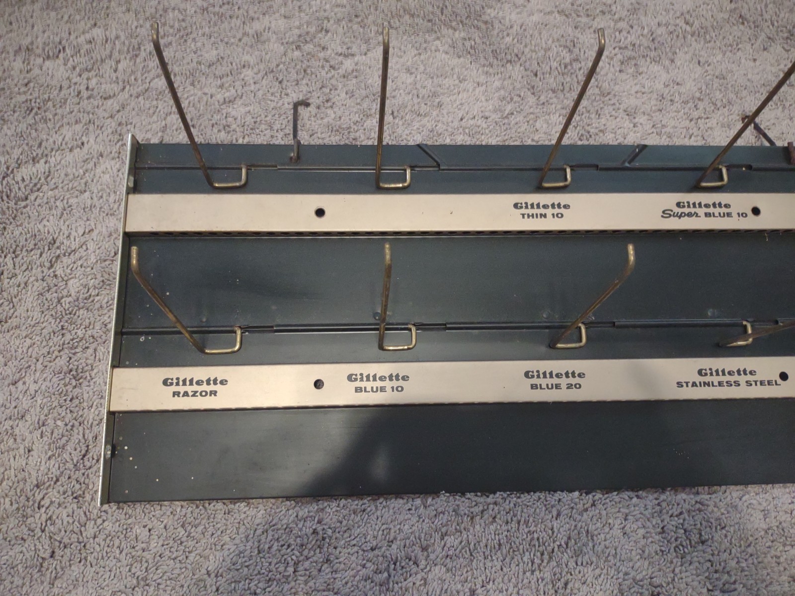 Vintage Gillette Razor Blade Store Display-Metal Advertising And Product Display