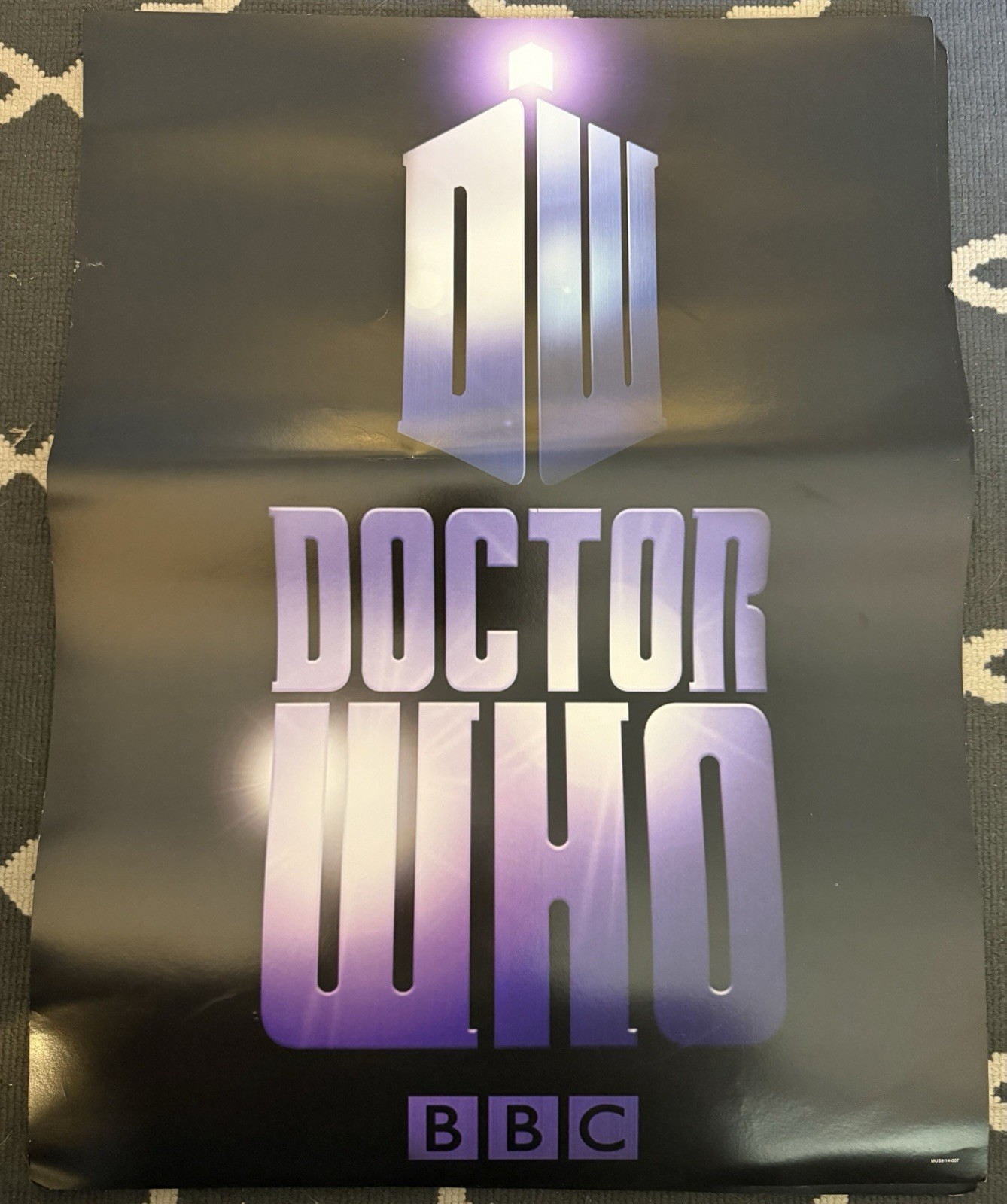 Dr. Who BBC Cardboard Poster From Store Display 17.5” X 22.5”