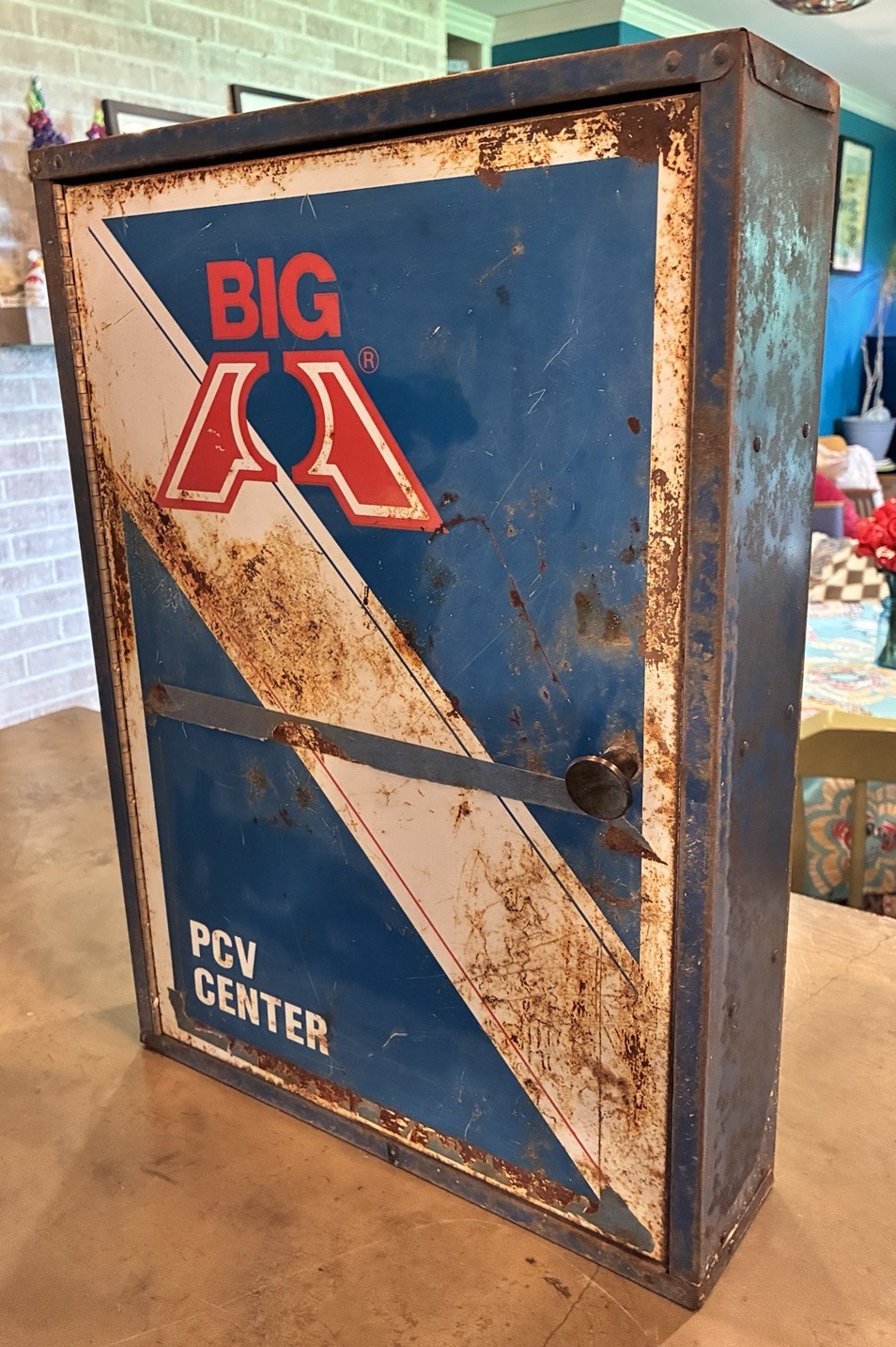 VTG Big A Auto Parts service department metal display cabinet PVC Parts READ**