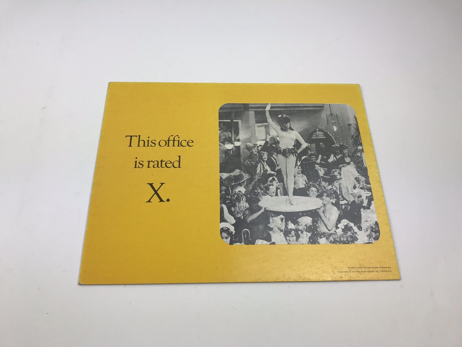 1974 Store Display April House This Office Is Rated X Burlesque/Strip Show Rare