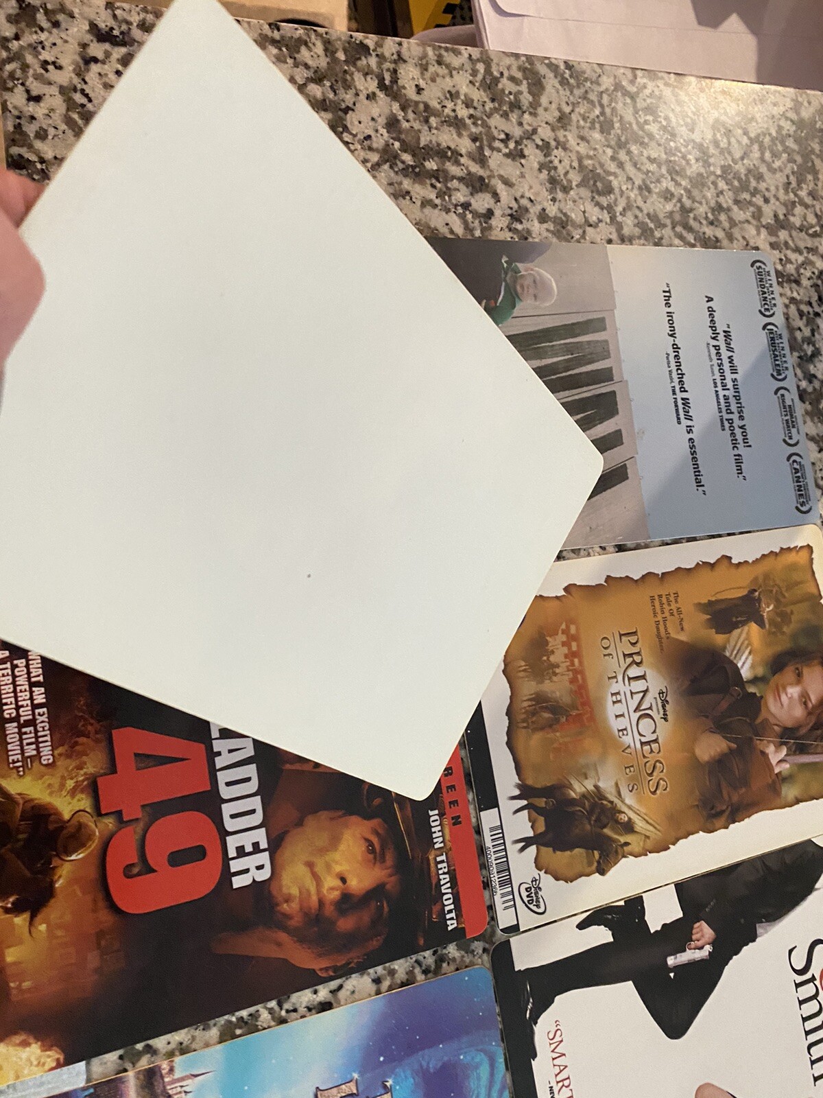 8 Blockbuster Shelf Backer Display Cards: thick PLASTIC RARE EMPLOYEE RENTAL