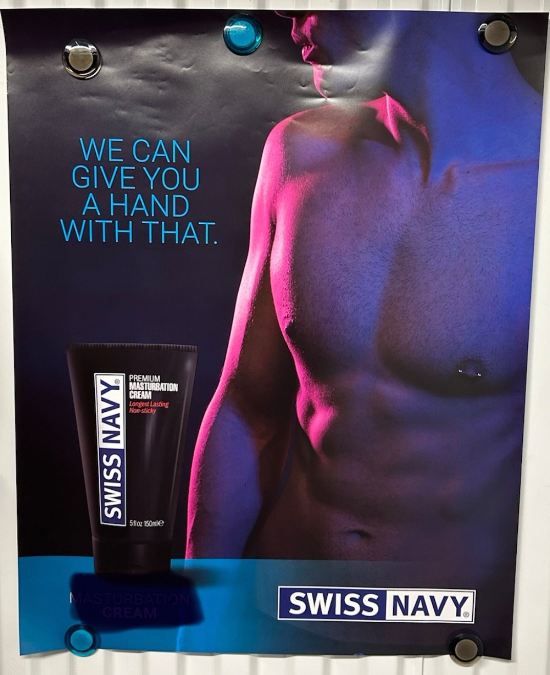 Collectible Model Adult Store Display Poster Original Swiss Navy Sexy Promo gay
