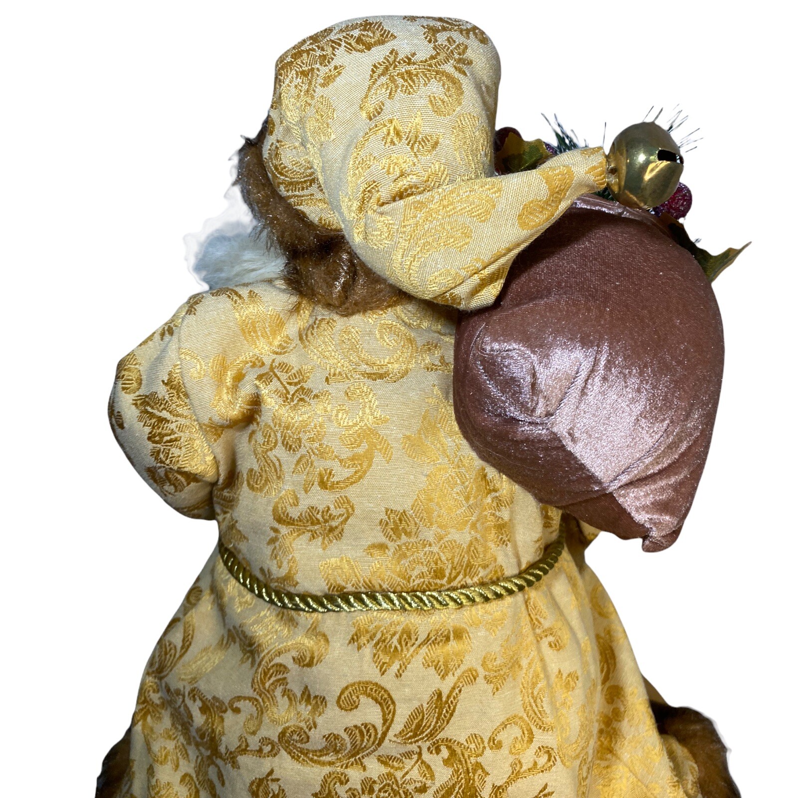 16″ Santa In Gold Robe Christmas Topper American Greeting Vintage Display