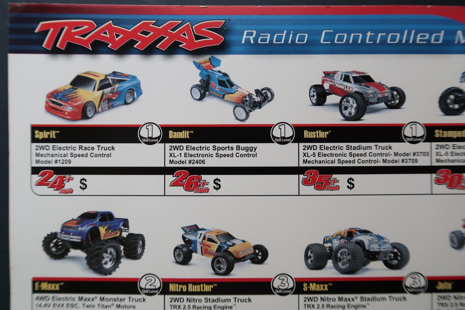 TRAXXAS RC Cars Trucks Boat Store Display Hobby Shop Advertising Man Cave