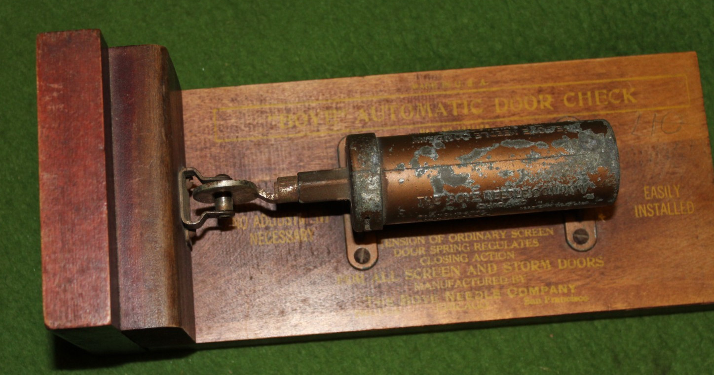 Salesman Sample BOYE Automatic Door Check Boye Needle Co. Collectors MUST L@@K