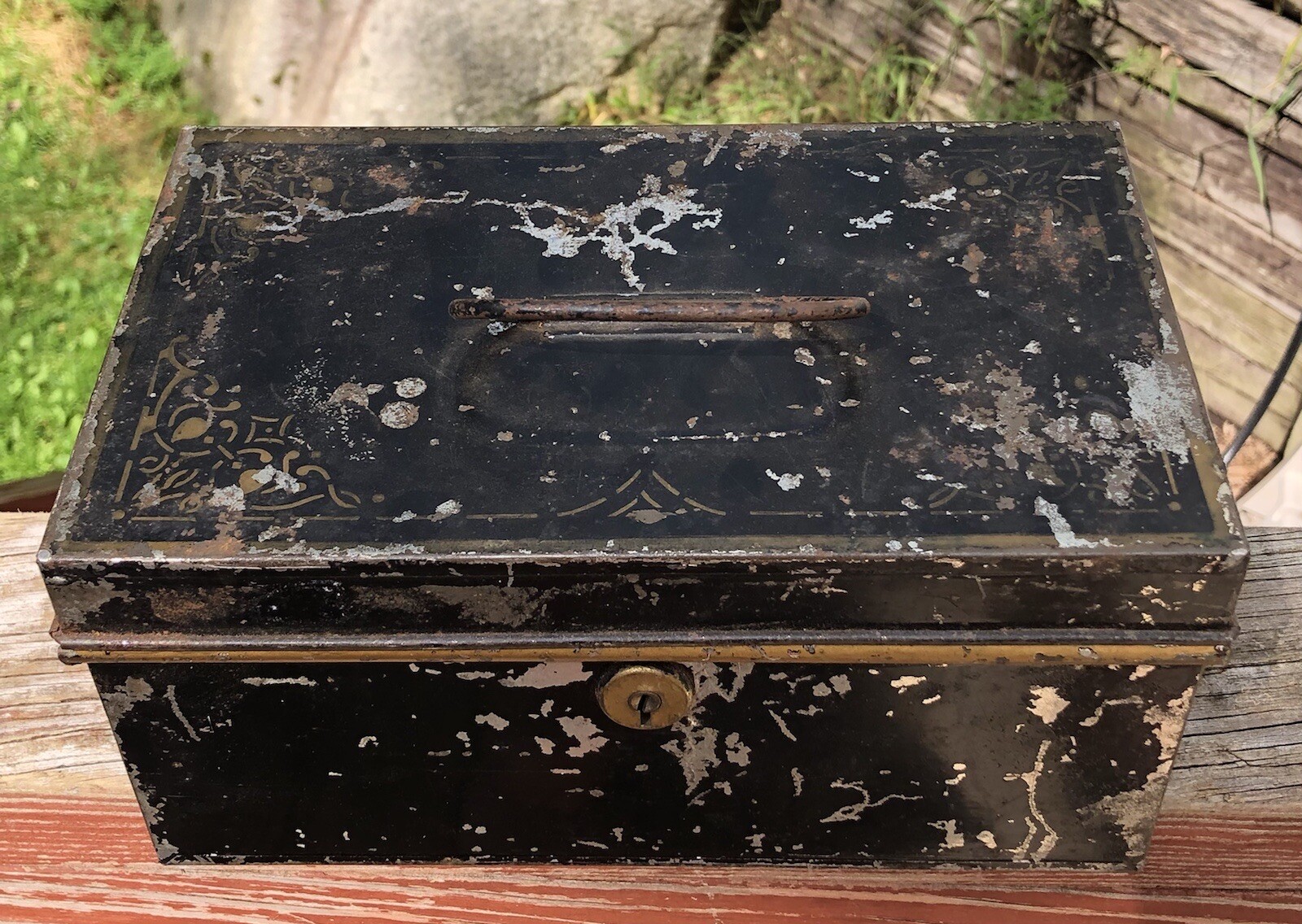 RARE Antique J & F GROTTA DRUGGISTS New York Farmacy Drug Store Safe Box Display