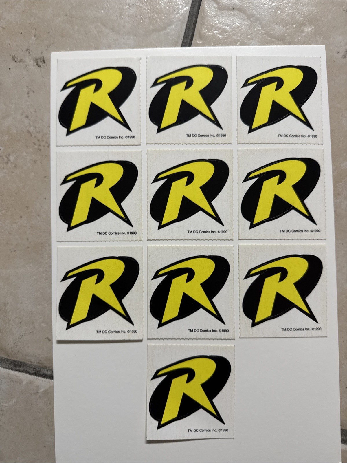 1990 DC Comics Robin Comic Store Display Stickers