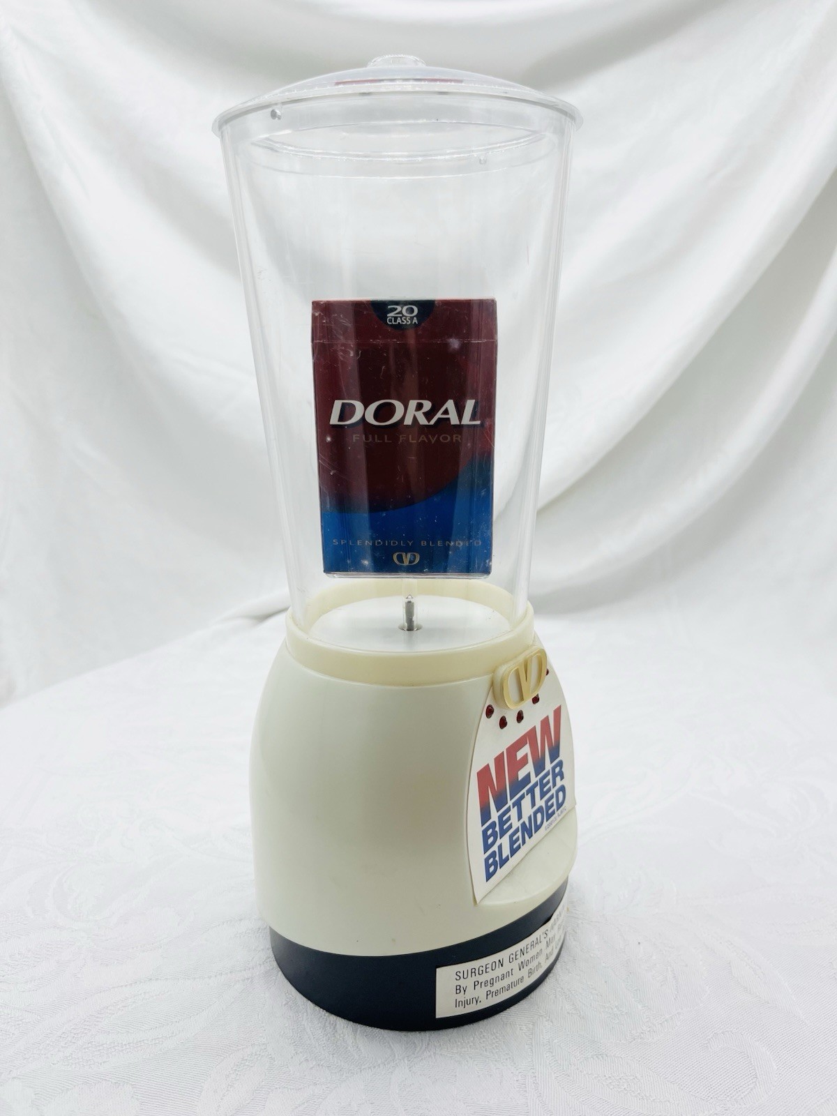 WORKING Vintage 2001 Doral Cigarette Counter Top Display – Motorized – Blender